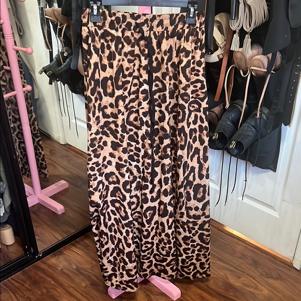Leopard Print Maxi Skirt